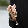 Chinese-style Natural Green Sandalwood Multi-loop Bodhi Men's Bracelet, Hand-held Prayer Beads, Niche Exquisite Women's Accessory