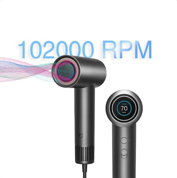 XIAOMI MIJIA H700 Высокоскоростные фены 102 000 об/мин Цветной HD-экран Интеллектуальный — фото 2