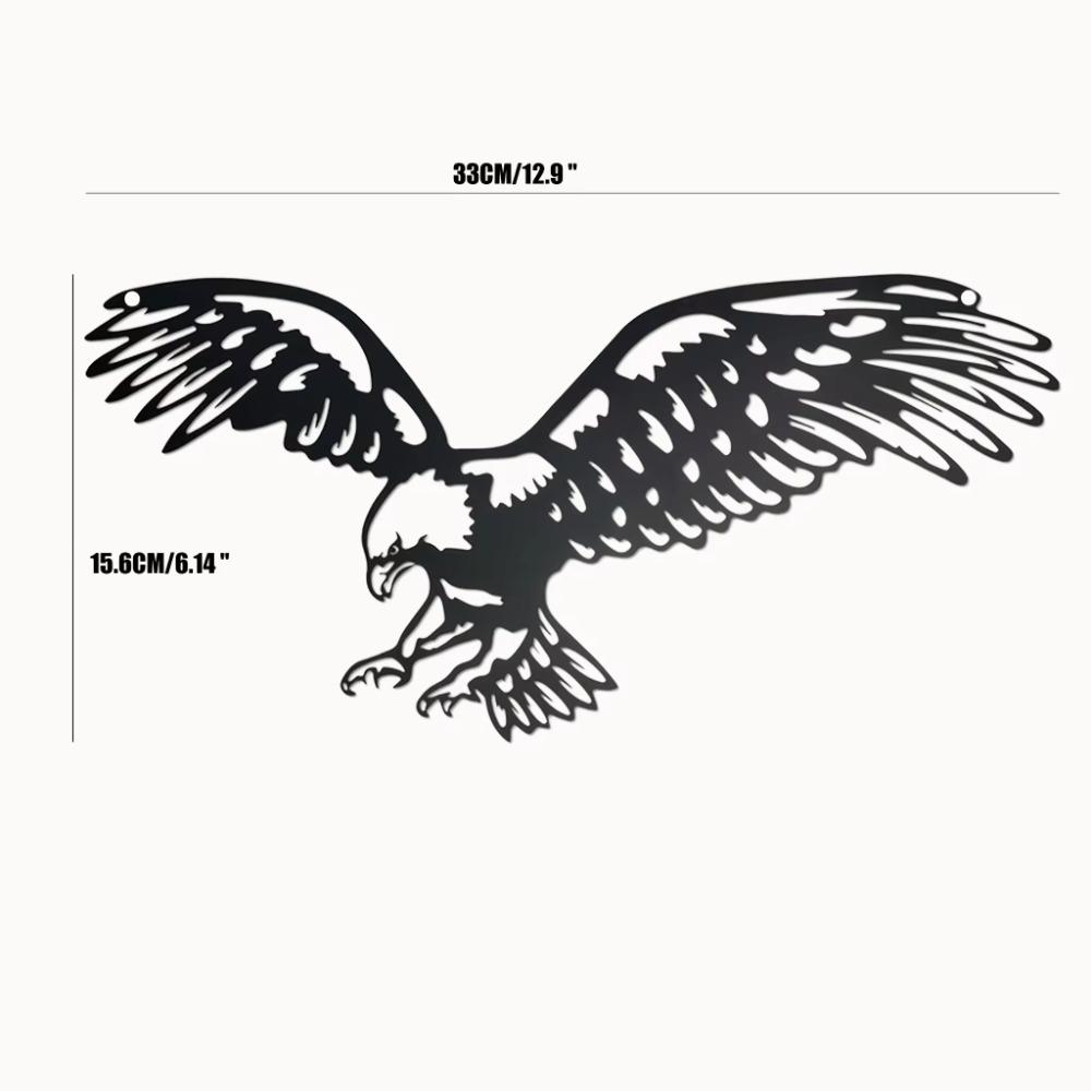 Bald Eagle Metal Wall Art Outdoor Décor Black Metal Birds for Yard Ideal for Arts & Crafts and Window Treatments Stylish Home