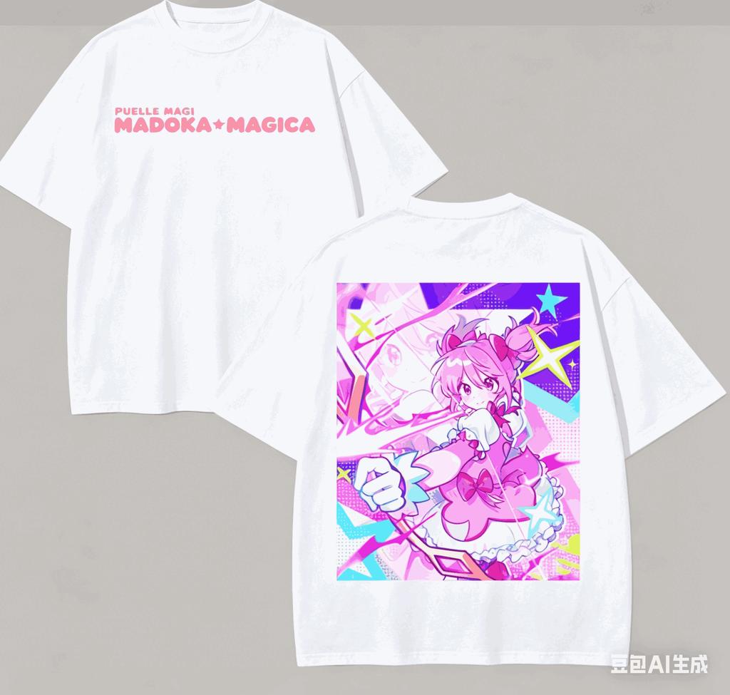 Puella Magi Madoka Magica Cotton T-shirt Year round clothing high quality personality Clothes Plus Size Unisex New Model Retro Fashion