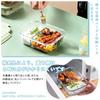 Glass Lunch 960ml 3 Airtight Storage Container Microwave and Oven Safe Perfect for Prepared Green Lid JXN-Yun Heat-Resistant Box, Capacity,