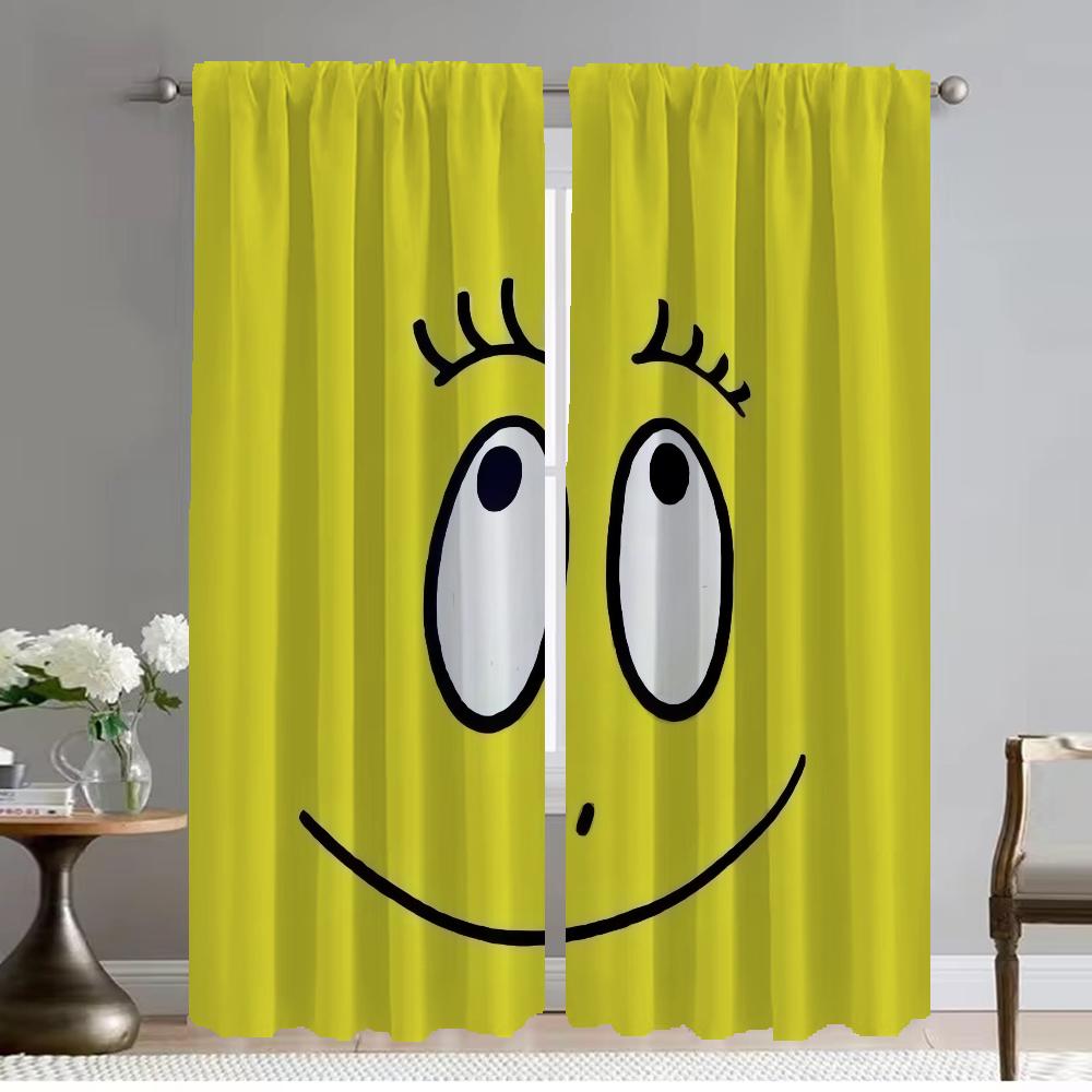 Halloween Decoration Barbapapa Home Interior Curtains for Camera Window Curtain for Room 2 Panel Partition Shades Living Kitchen