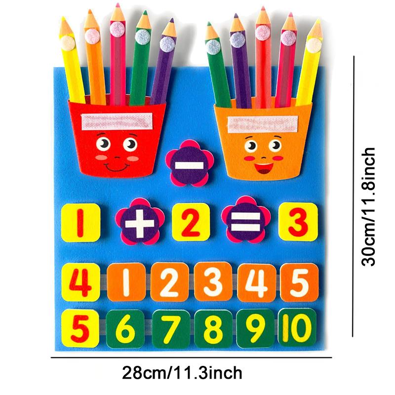 

Felt Finger Numbers Math Toy Toddler Montessori Toys Children Counting Early Education Learning Game For Kids Intelligence TMZ