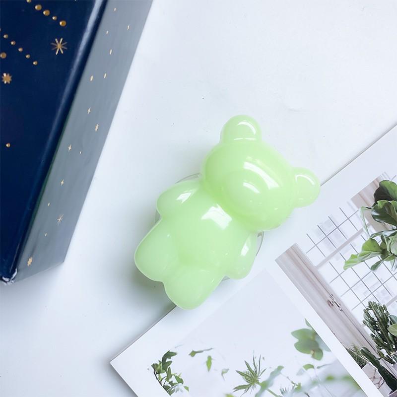 

Drop Glue 3D Color Teddy Bear Phone Airbag Holder Cute Transparent Adhesive Retractable Ins Style Ring Buckle
