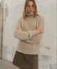 Mosyupamosyu Wool Hacci Turtleneck Knit [Beige]