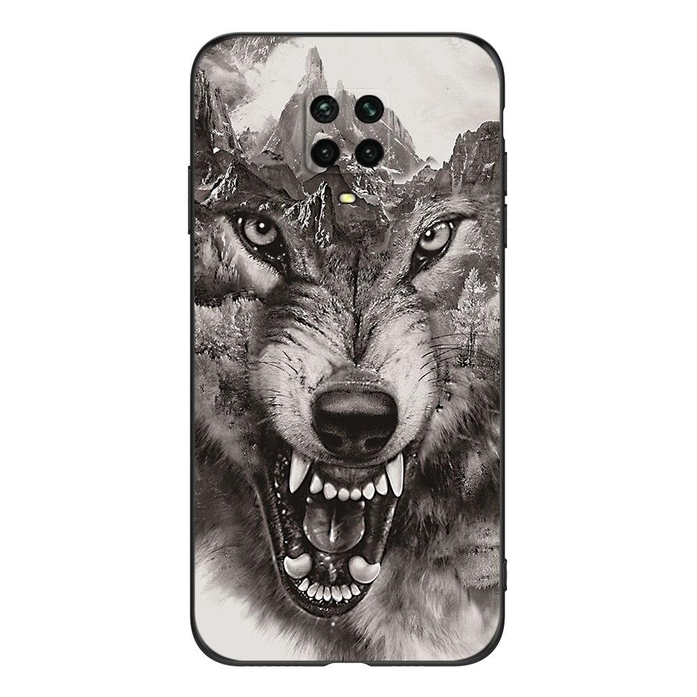Für Xiaomi Redmi Note 9S 9pro 6,67 Zoll Hülle Für Redmi Note 9 Pro Note9S Note9Pro schwarze TPU Hülle Löwe Wolf Tiger Drache