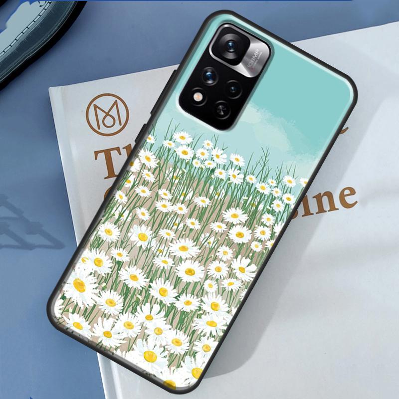 Cute Daisy Flower Case For Xiaomi Redmi 13C 10C 12C 14C Redmi Note 14 13 Pro 12 11 9 10 9S 10S 11S 12S Cover