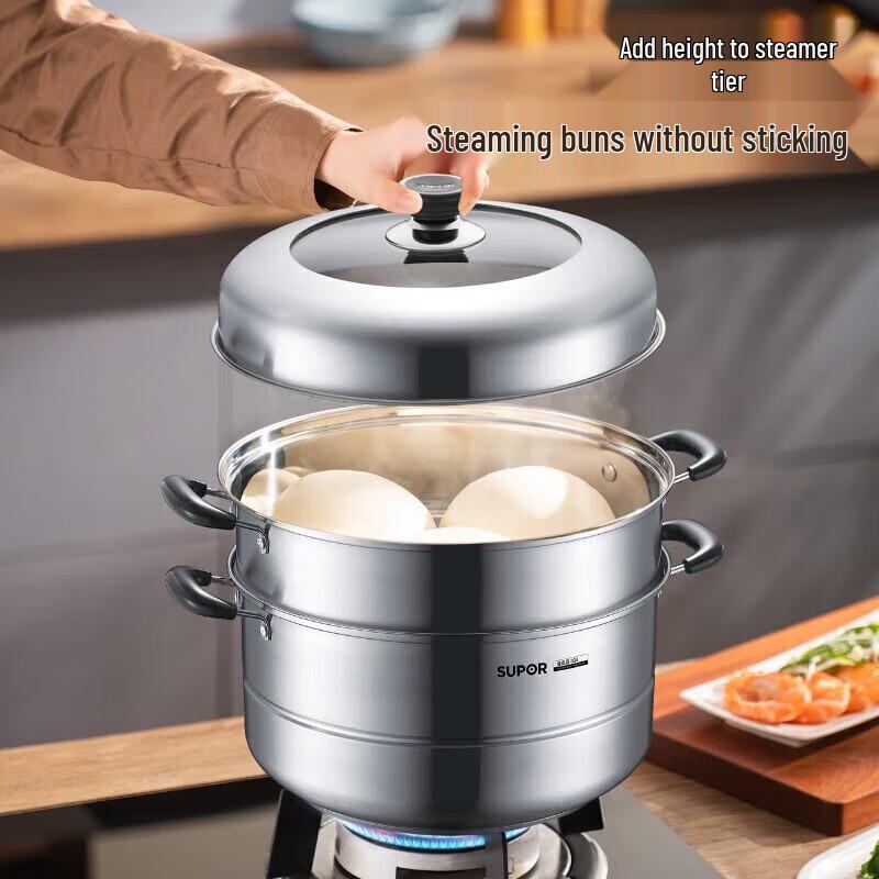 Supor 32cm 304 Edelstahl Dampfgarer & Suppentopf