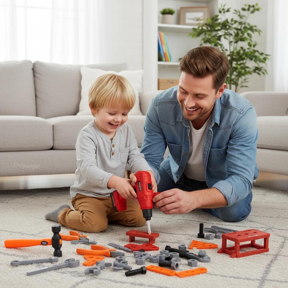 38/42 STK Spielzeug Werkzeugkasten Kinder Spiel Reparatur Werkzeug Set Kunststoff Bau Spielzeug mit Schraubendrehern für Kleinkind Jungen Mädchen Kind