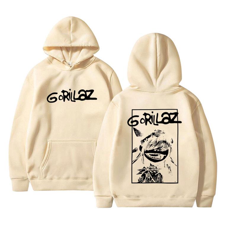 Rockband Gorillaz Grafik Hoodie Herren Damen Hip Hop Gothic Punk Oversized Streetwear Mann Mode Vintage Casual Pullover Hoodies