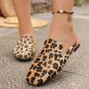 Fashion Leopard Women Flats Mules Shoes Spring 2025 Fad Slingback Slippers Designer New Flip Flops Ladies Casual Walking