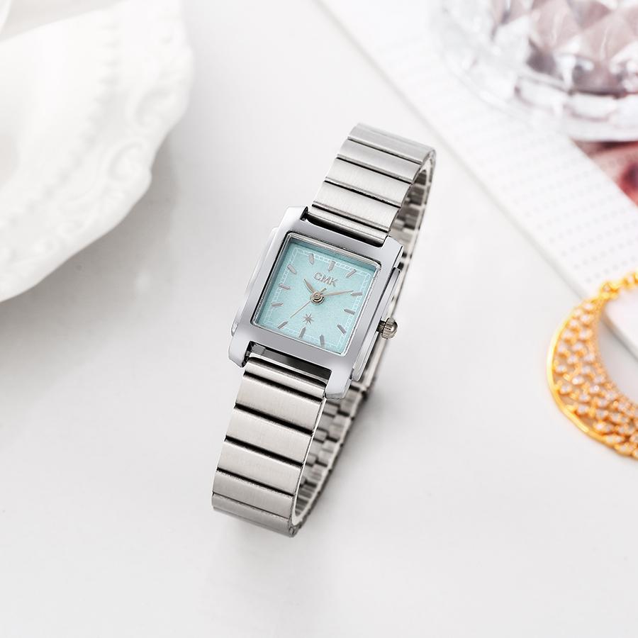 

Fashion Light Luxury Women s Quartz Watch Zinc Alloy Steel Band Square Dial, Suitable for Women s Daily Wear, Christmas Gift синій