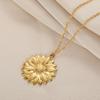 You Are My Sunshine Otevřený medailon Slunečnicový přívěsek Náhrdelník Boho Jewelry Dárky pro nejlepší přátelství Bff Letter Necklace Collier