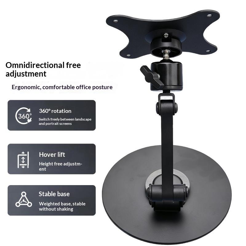 Foldable Monitor Stand 360° Rotation Multi-Angle Adjustable Heavy Load Monitor Arm Support For 9-18.4 Inch Screen