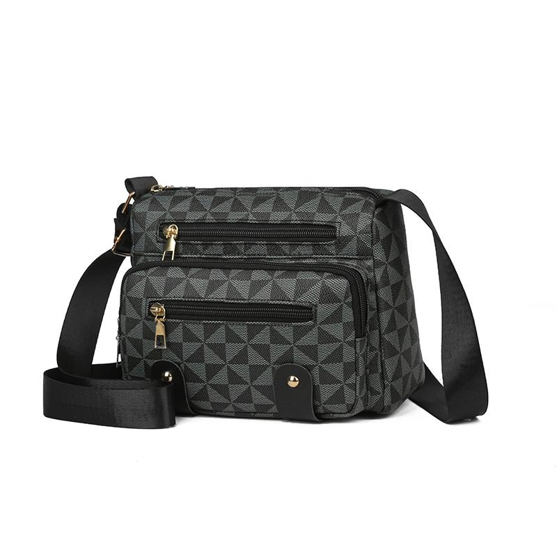The lady's backpack- shoulder bag made of PU is suitable for middle-aged and elderly people when going shopping.
