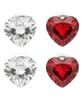 Alleun Silver 925 Swarovski Heart Cubic Stud Earrings Daily