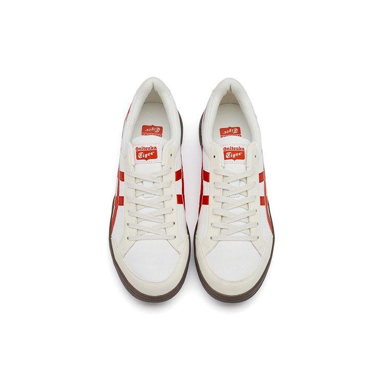 Onitsuka Tiger Advanti Low Top Skate Shoes Unisex Skate Shoes Off-White Red 1183B799-100