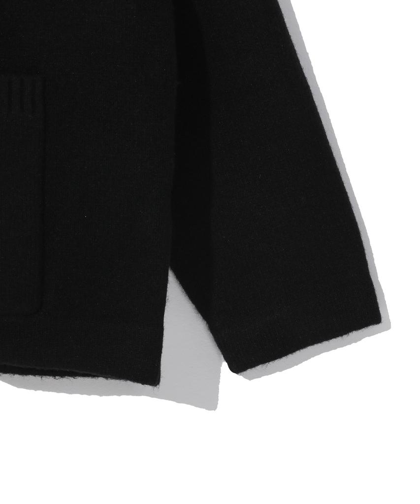 BEENTRILL Essential Turtleneck Two-Way Knit Zip-Up (Black)