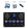12V 24V 5 Button LED Switch Panel Light Toggle USB Chargers 3.0 Volt Gauge For Car Marine Boat Truck Trailer Caravan Accessories