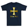 Deus Vult Knights Templar Cross Crusader Golden Print Vintage Unisexs Tshirt New