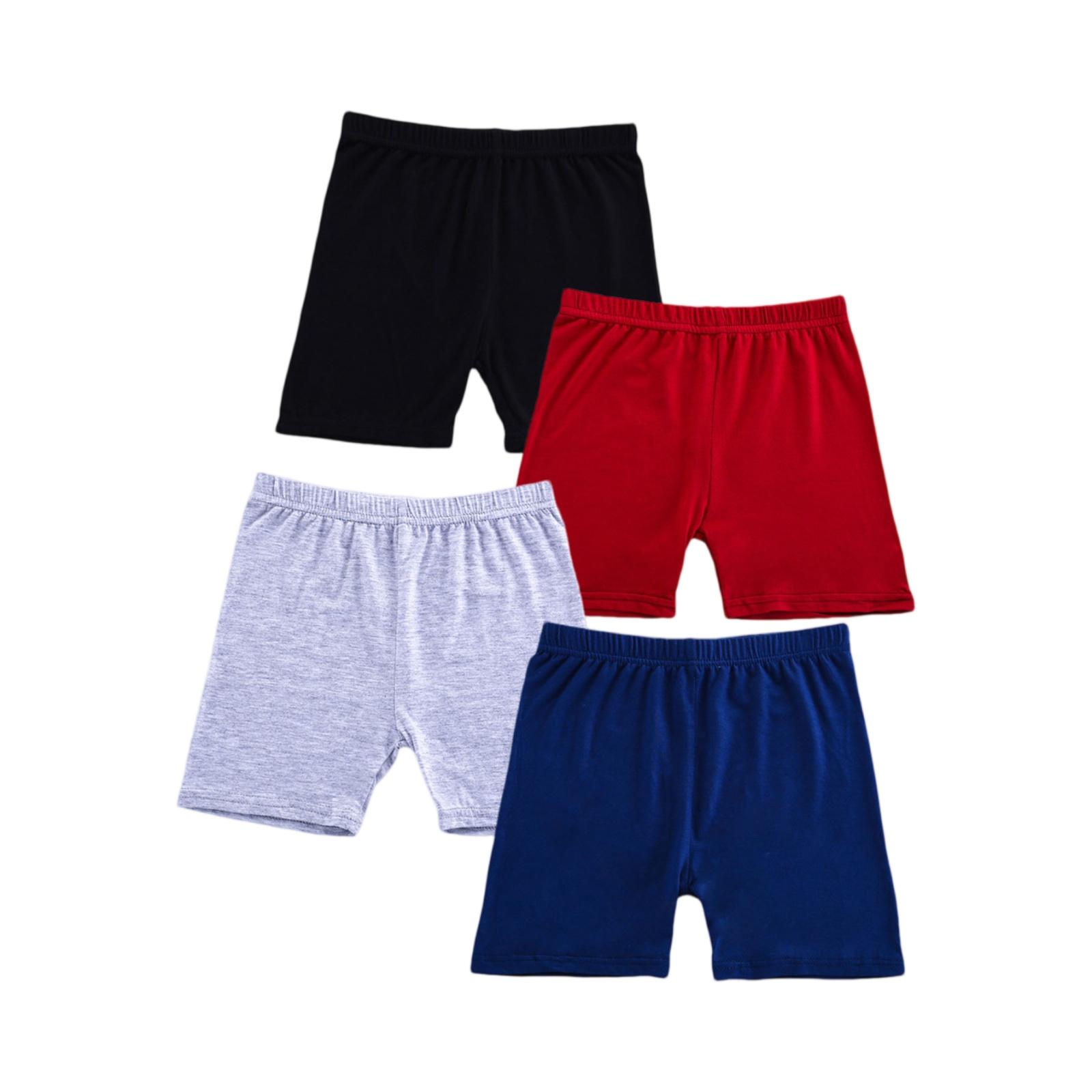 

Girls Summer Safety Shorts Set of 4 Toddler Underwear Elastic Waistband Soft Cotton Blend Breathable Baby Shorts 110