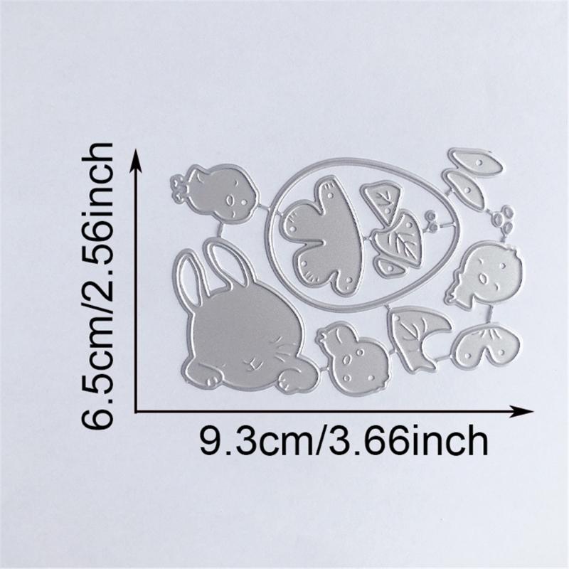Easters Rabbits Chicken Cutting Dies Embossing Stencils Cuts Stencils Metal Die Cuts for Scrapbooking Card Decoration