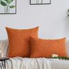 Orange Soft Cushion Cover Linen Pillowcase Home Decorative Solid Color Sofa Multi-size Customizable Pillow Cover for All Seasons