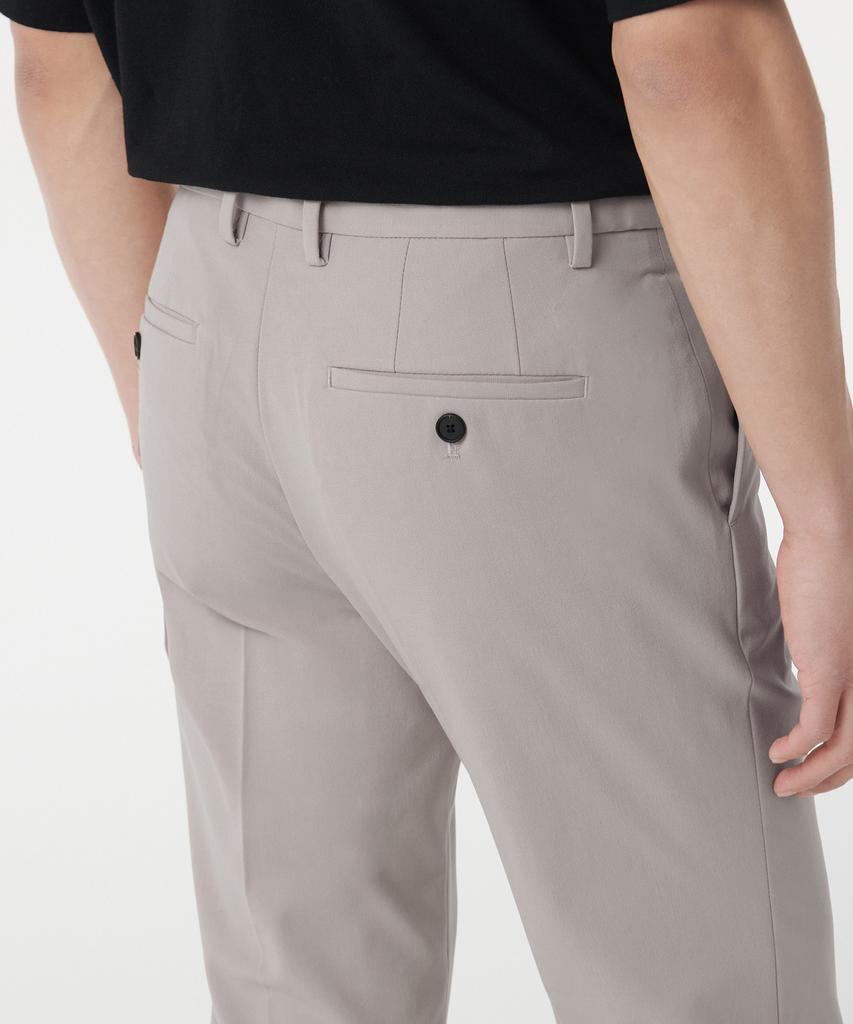 Musinsa Standard Lightweight Tapered Hidden Banding Crop Slacks [Light Beige]