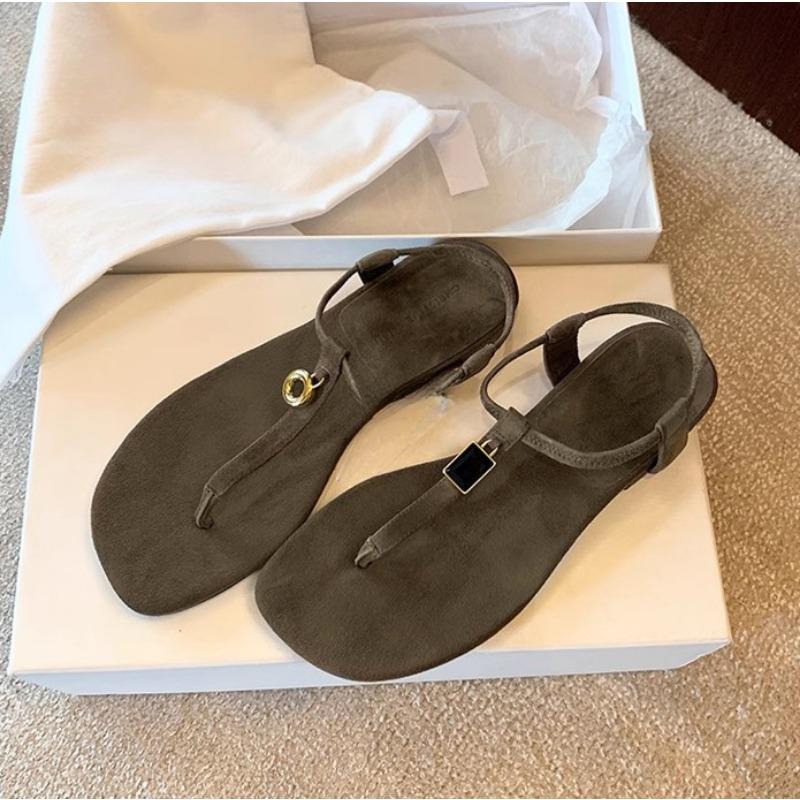 New Style Shoes Retro Buckle Flat Sandals