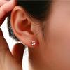 1 Pair Women Asymmetry Musical Notes Silver Plated Ear Studs Earrings Jewelry