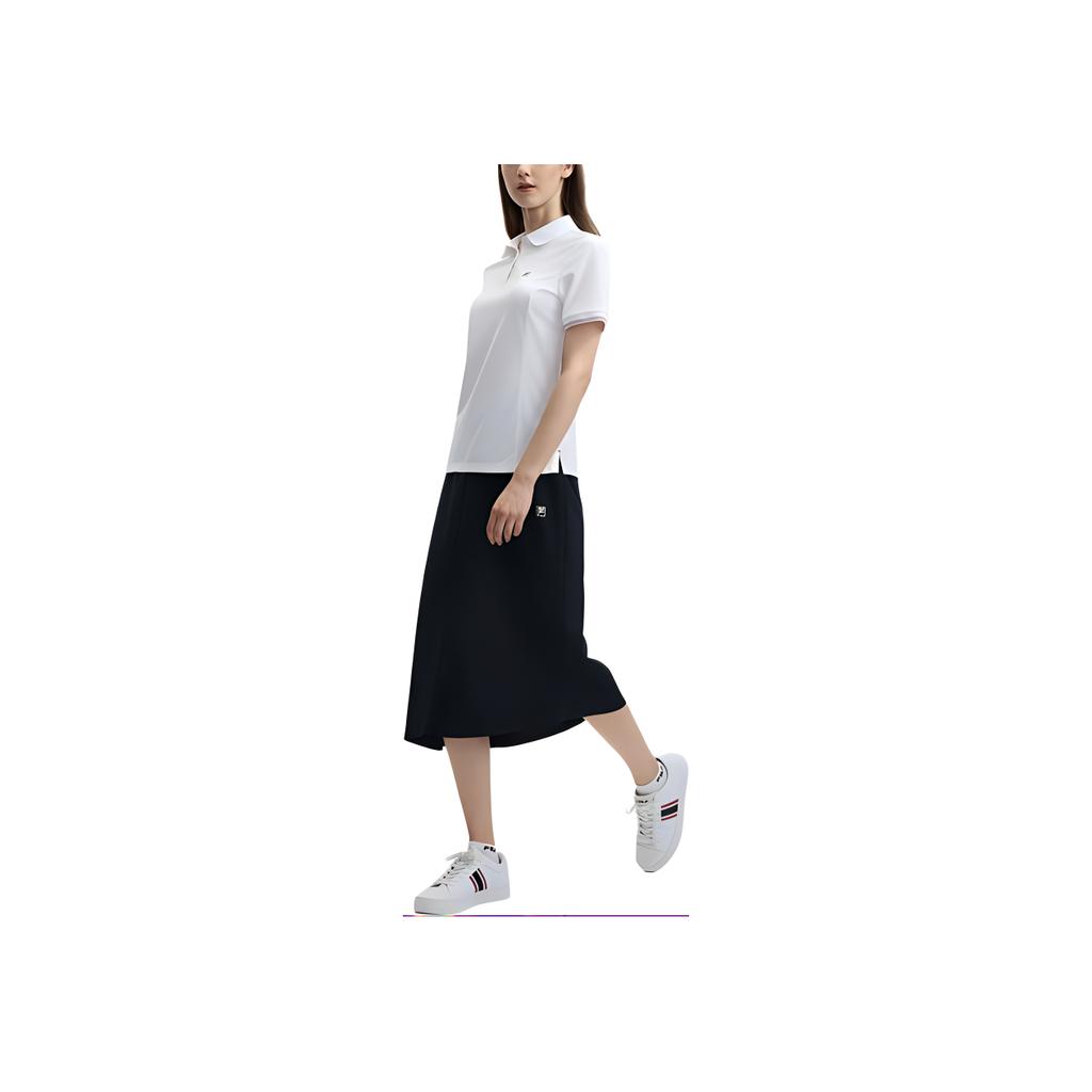 Fila Irregular Solid Color Casual Long Skirt Women Skirts Legendary-Blue F11W431306F-NV