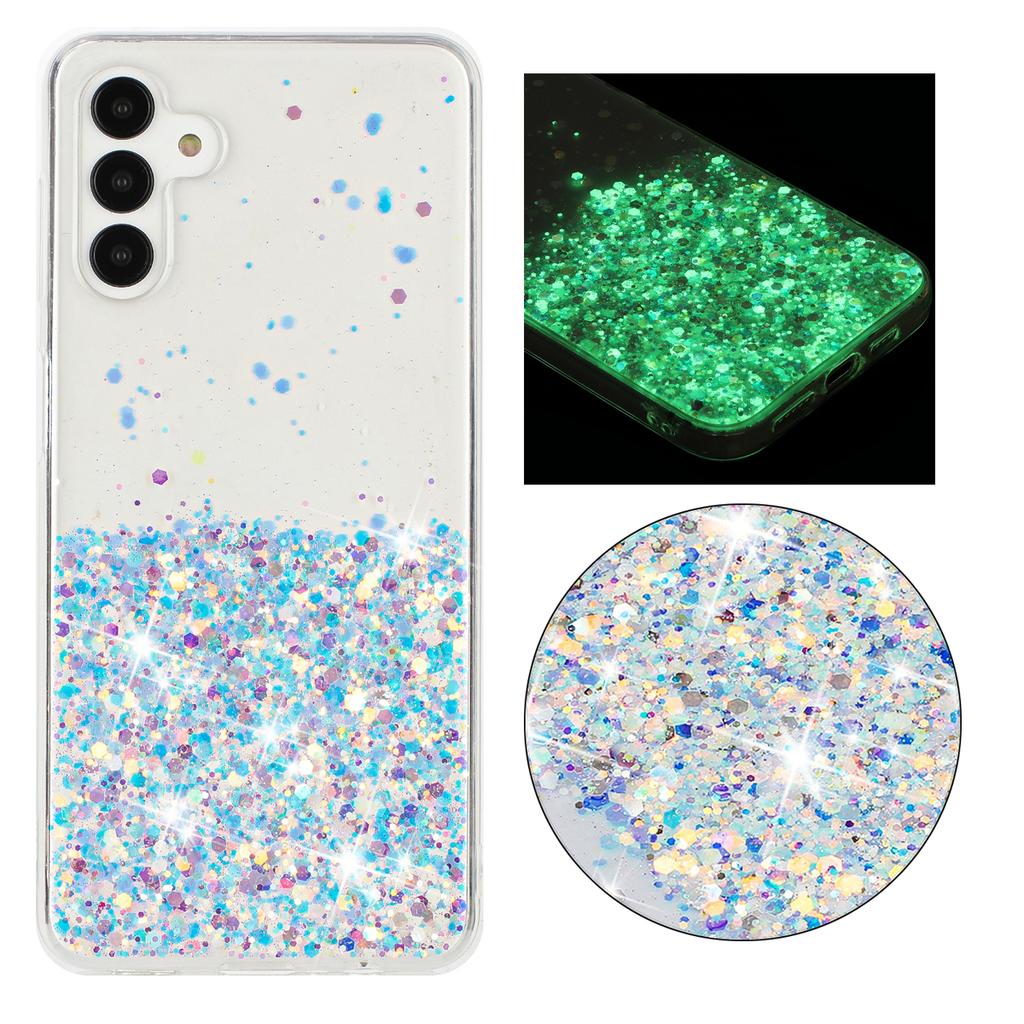For Samsung Galaxy A35 5G Glow In The Dark Phone Case Epoxy TPU Glitter Sparkle Cover