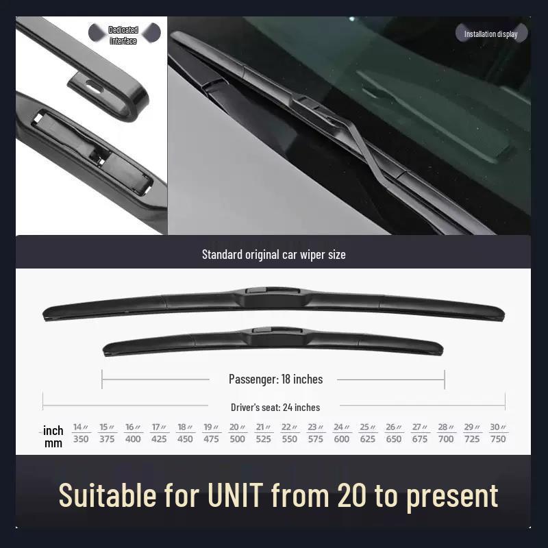 Changan UNI-T Frameless Silent Wiper Blade Rubber Strip for 2020, 2021, and 2023 Models Frameless Wiper