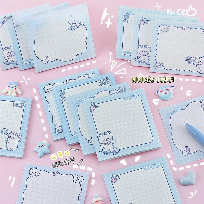 Gift Cute White Bear Note Memo Pad Paper Inspiration Raid Randomly Write Plans Everyday Good Mood Notes Office School Supplies