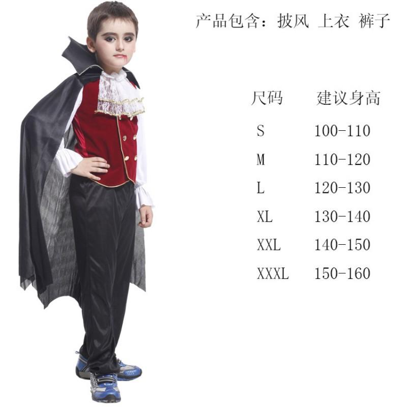 Kinder Vampir Kostüm Halloween Fledermaus Prinz Cosplay Outfit Jungen Bühne Party