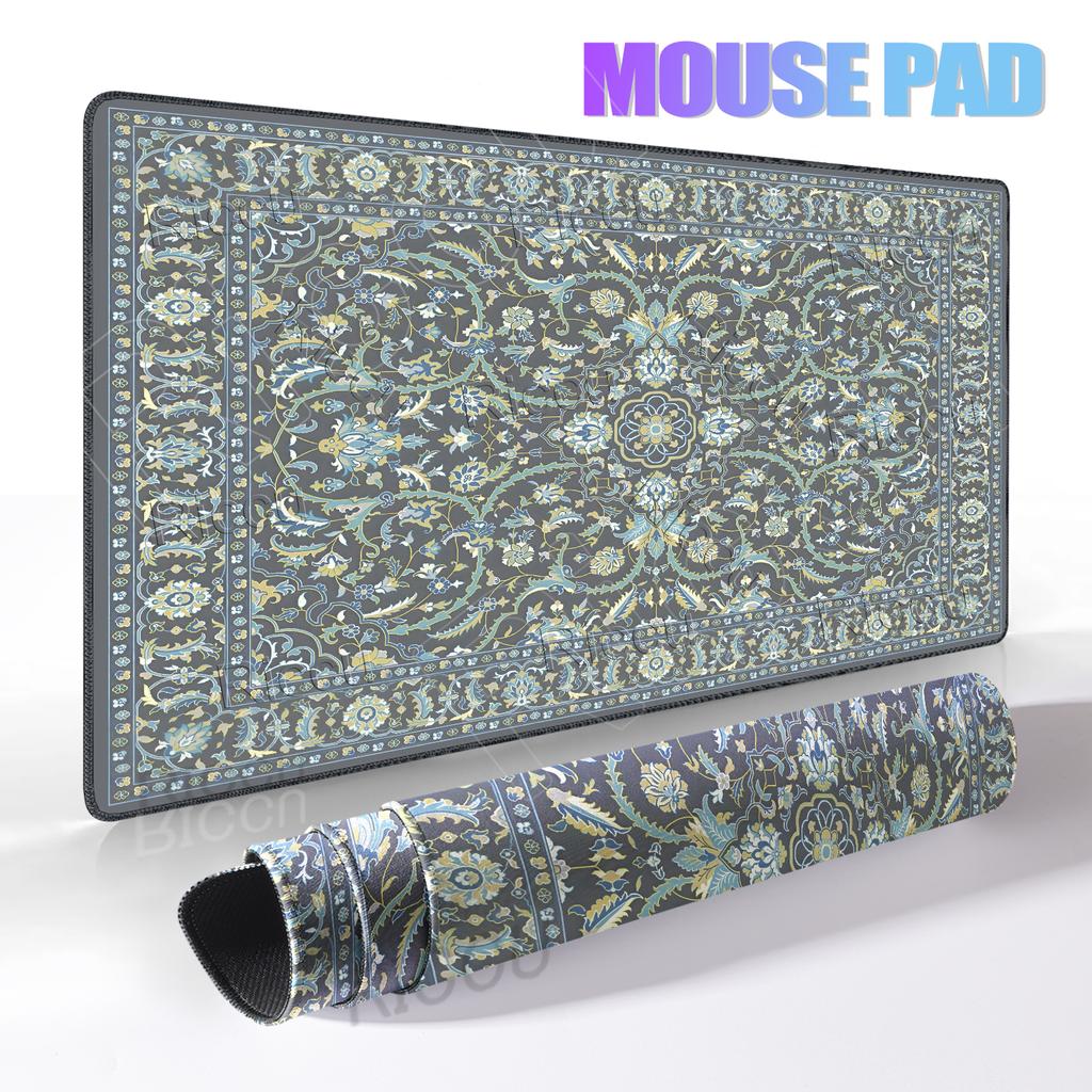 Retro Persian Carpet Pattern Mousepad Computer Gamer Rubber Keyboard Gaming Speed Mousemat Office Desk Accessries Free Shipping