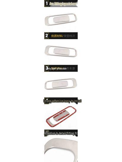 GL6 Stainless Steel Center Console Dashboard Storage Box Sequin Decorative Panel Accessories