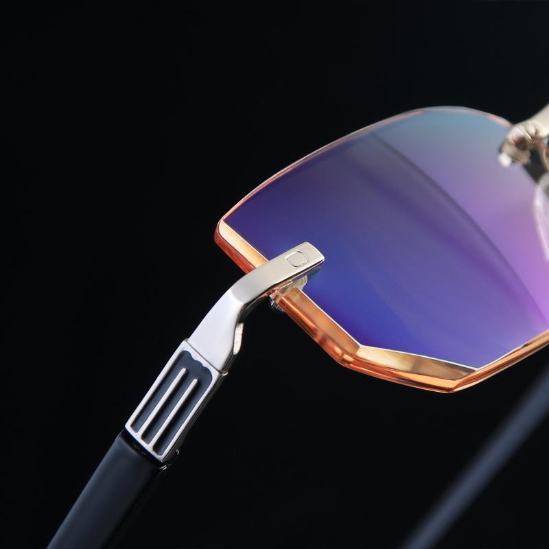 Anti Blue Rays Reading Glasses Men Women Vintage Rimless Presbyopia Eyewear Fashion Business Hyperopia 0 To +4.0
