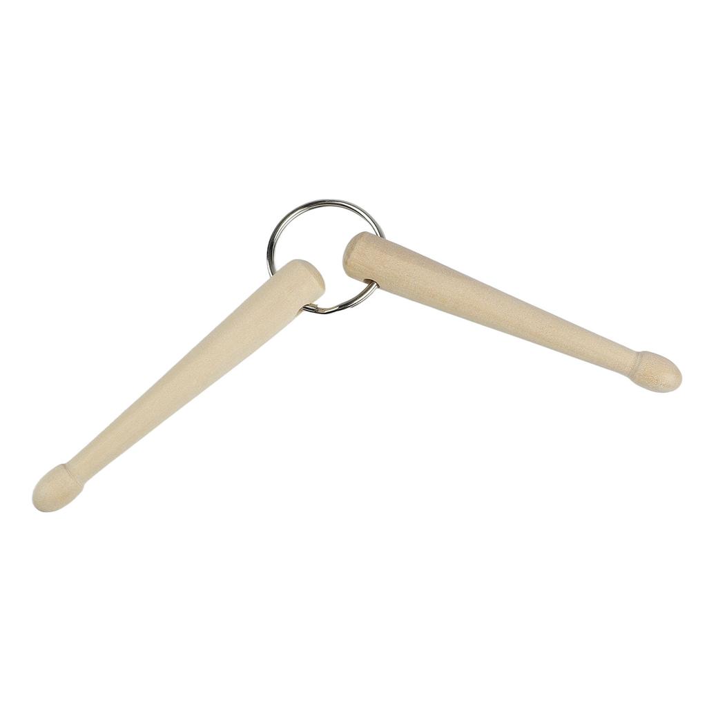 Key Chain Beech Wood Small Lightweight Drumstick Shape Delicate Keychain Bag Hanging Decoration 2