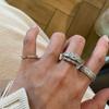 Xiaohongshu Women's Unique Imitation Ruby & Diamond Ring - Versatile Index Finger Design