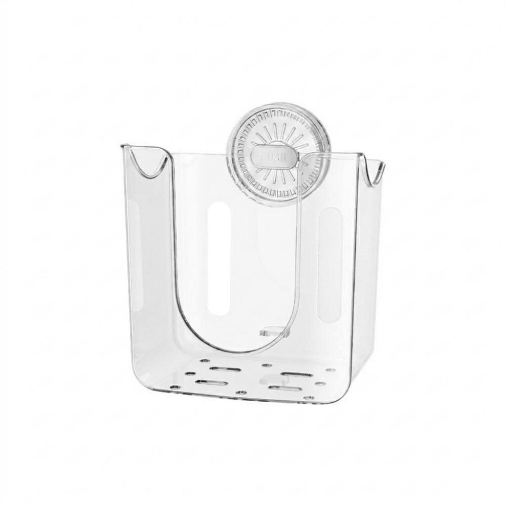 Transparent Suction Cup Tissue Box Plastic Tissue Storage Box Light Luxury Wipes Holder  Kitchen