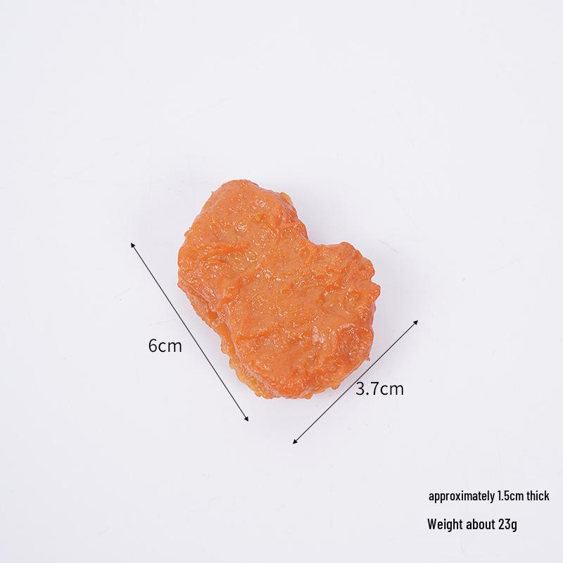 Simulated French Fries & Fried Chicken Keychain - Food Model Props and Toys