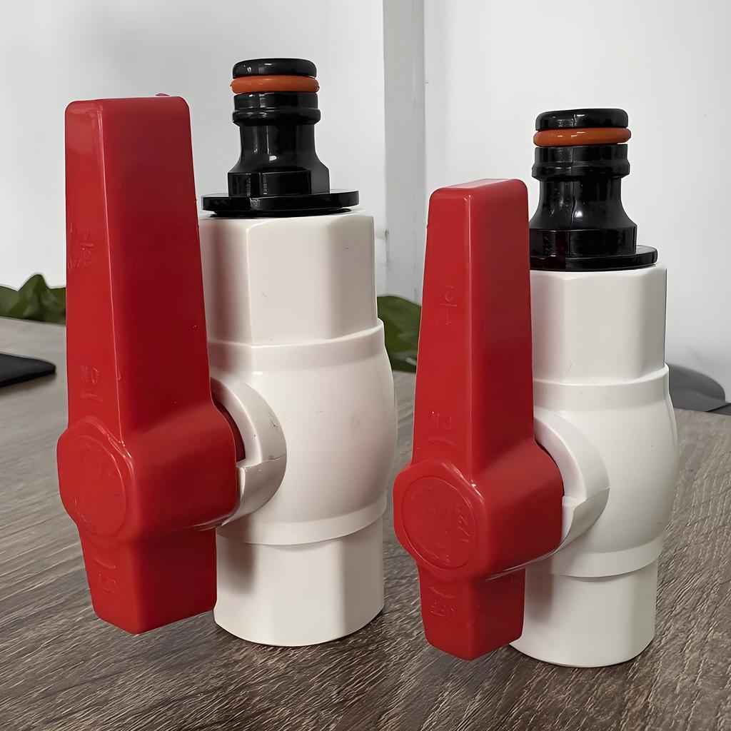 Garden Irrigation Water Tank Connector Fittings Internal Thread G3/4'' 1/2'' PVC Ball Valve&nipple Female Connectors