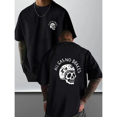 European Sizes Men's T-shirt with Graphic Print, Breathable and Moisture-wicking, Casual Round Neck, Shipped from Local Warehouse, Suitable for Summer