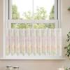 Translucents Laces Short Valance Butterfly Design Tulle Short Curtain for Bedroom Living Room Dining Room Window