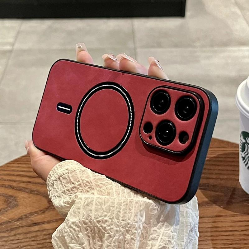 

Luxury Wireless Charging Magnetic Cortex Phone Case For For Iphone 11 12 13 14 15 16 Pro Max Plus X Xs XR Magsafe Bumper Cover For iPhone Xs Max