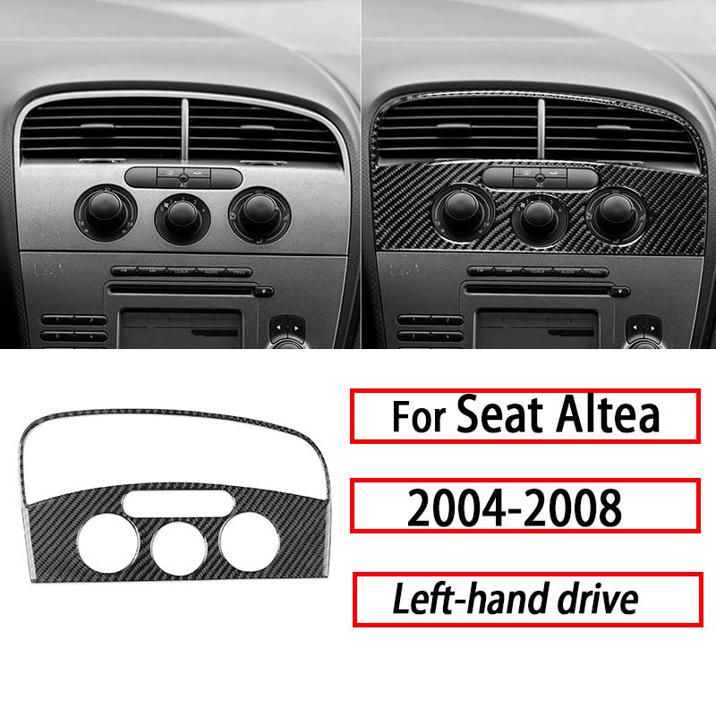 Pro Seat Altea 2004-2008 Díly do auta z uhlíkových vláken Středová konzola Větrací mřížky Panel CD Panel rychloměru Kliky dveří Dekorativní samolepky