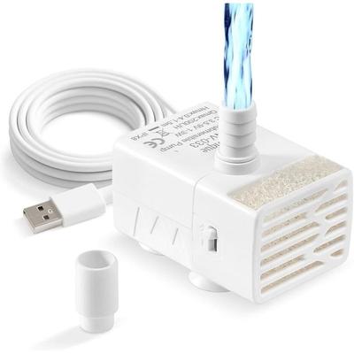 Ultra leise 200L/H Tauchpumpe für kleine Brunnen, Aquarien, Hydroponik und Gartendekorationen, 3W DC 3,5-9V
