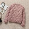 New Liner Long-sleeved Down Jacket Women's Rhombus Thin Inner Cover Large Size White Duck Down Warm Autumn and Winter Coat