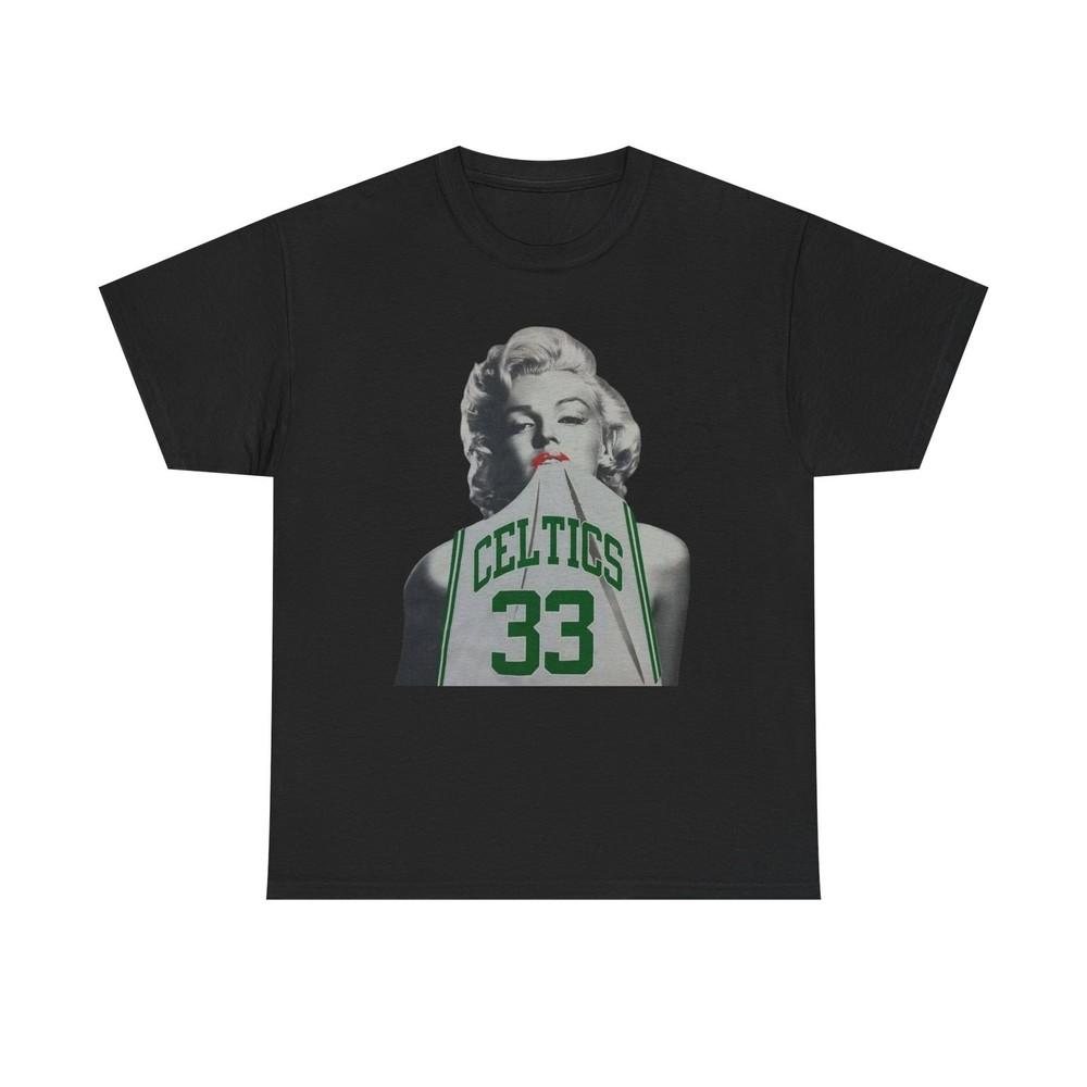 Larry Bird Marilyn Monroe Graphic T Shirt NEW Adult Regular Heavy Cotton Tee Unisex T-Shirt XXL